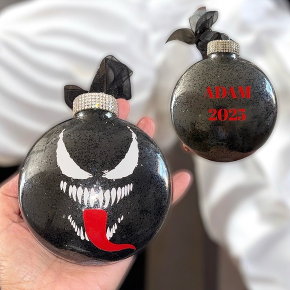 Christmas Ornament, holiday Tree Hanger, Decoration, Spiderman & Venom Set Two 2 - Picture 10 of 11
